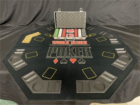 WSOP Table Top & Poker Chip Set