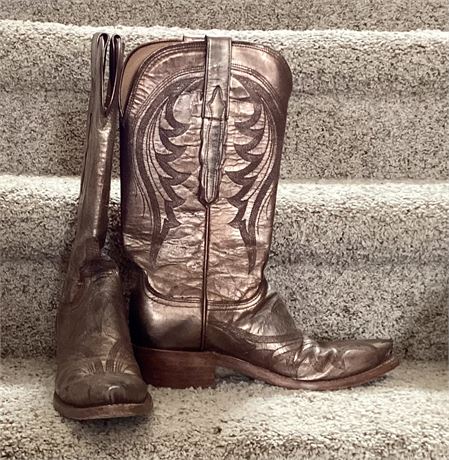 Women’s Lucchese Western Dress Boots Leather with Leather Outsole