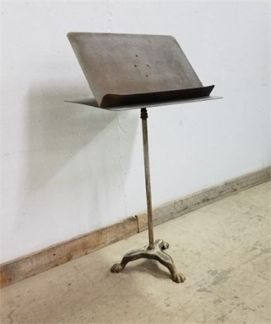 Antique Metal Music Stand - COOL Base! -20x16x39