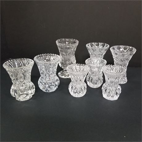 Early 1900's Vintage Cut Crystal Vases/Mini Vases