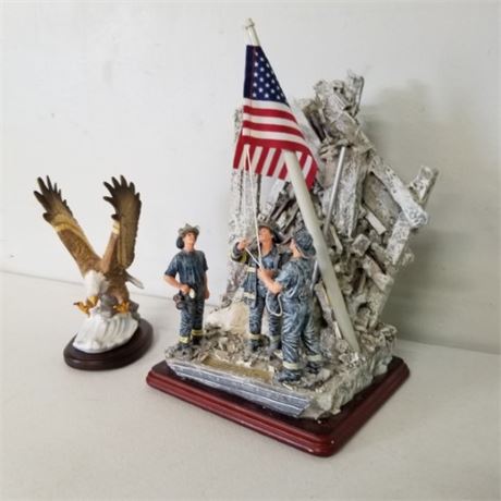 9/11 Remembrance & Eagle Statues