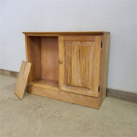 Vintage Ranch Oak Book Case w/ Door - 36x12x29