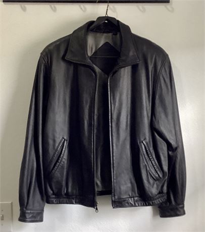 Mens Leather Flight Jacket Size XL