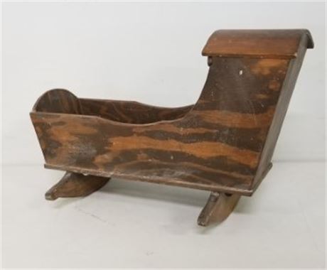 Retro Wood Rocking Cradle...24" Length