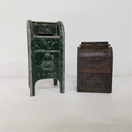 Vintage Metal U.S. Mail Coin Banks