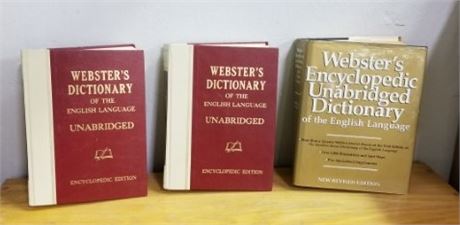 Collectible Webster's Dictionary Trio