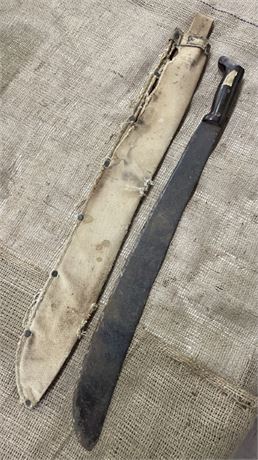 Vintage U.S. Military Machette/Brush Knife with Scabbard