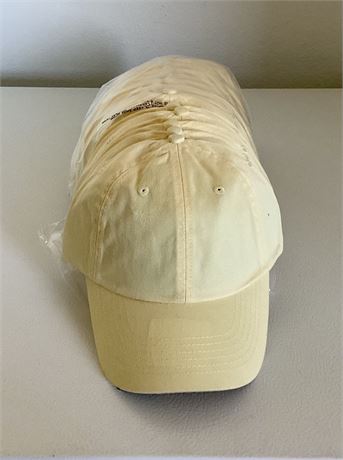 10 Pale Yellow Adult Baseball Caps