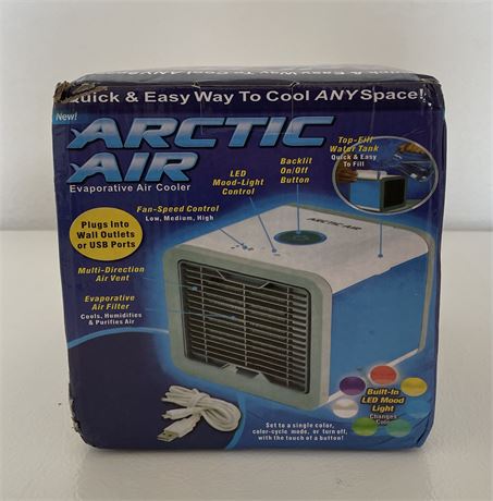 Arctic Air Personal Space Cooler With LED Mood Light NIB