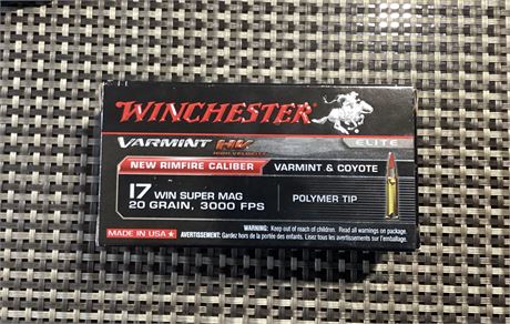 17 Win Super Mag 50 Rounds Winchester Varmint HV Varmint & Coyote