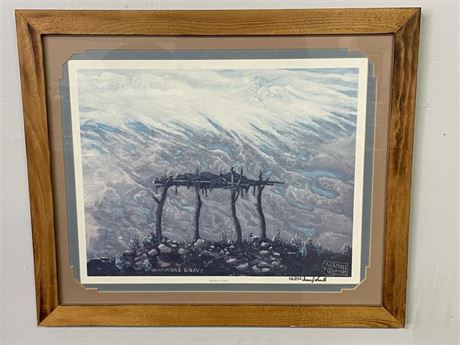 Ivan J. Small "Warriors Grave" Signed/Numbered Print - 27x23