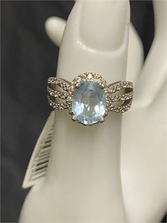 NWT Sterling London Blue Topaz Size 7