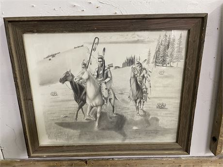 Signed & Framed Drawing - 23x19