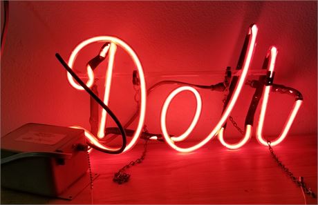 Red Neon Deli Sign - Works - 17x9