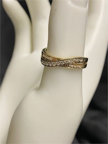14k Gold & Diamond Ring Size 7.5