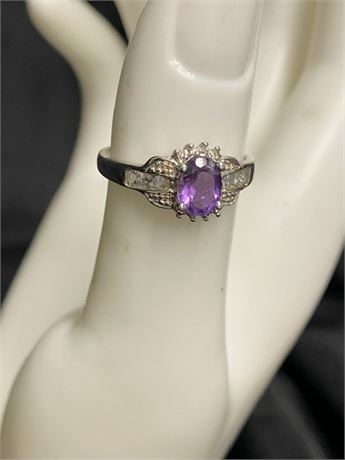 Sterling Amethyst Size 7