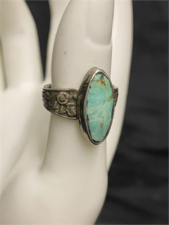 Sterling Blue Stone Size 7.25