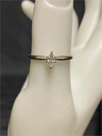 Marquise Cut Diamond In a 10K Band Size 7