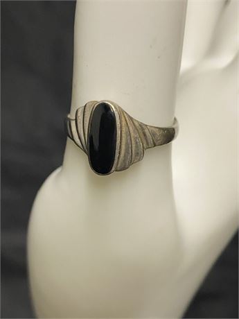 Sterling Black Stone Size 7.75