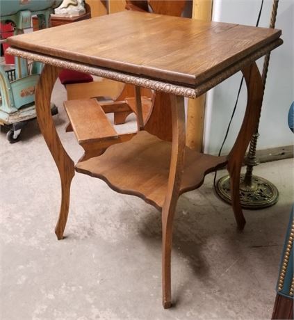 Antique Oak Accent Table - 24x23x29