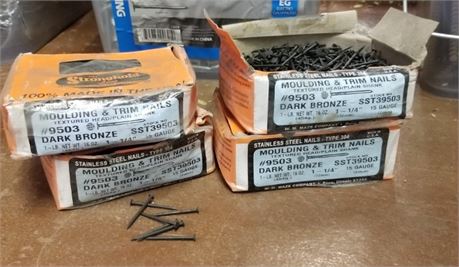 1 - ¼" Molding Nails (Dark Brown) 4 - 1lb Boxes