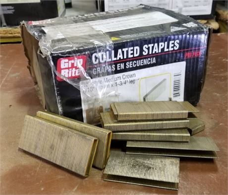 ⁷/₁₆" Crown x 1 3/4 Leg Staples - 10,000pcs