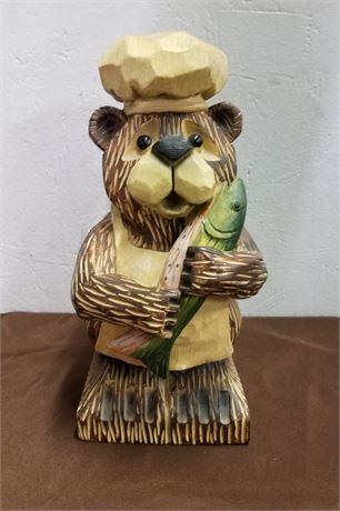 Bear w/ Trout Ceramic - 13"