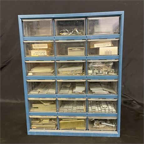 Assorted Hardware & Organizer Cabinet