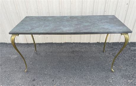 Antique Slate Top Table - 60x26x30