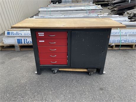 Work Bench w. Drawers -  60x24x34