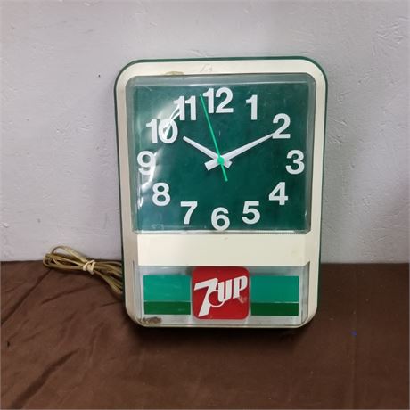 Vintage 7up Wall Clock 14x18