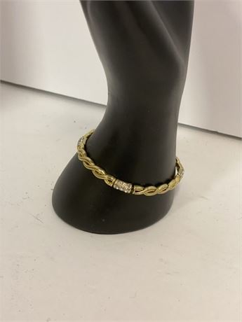 Gold Braided Bracelet Stretchy