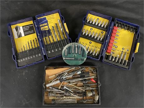 Assorted Drill Bits & Driver Tips