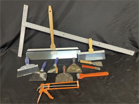 Assorted Taping, Texturing, Sheetrock, Tools