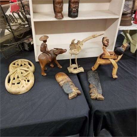 Vintage Hand Carved Wood Collectibles