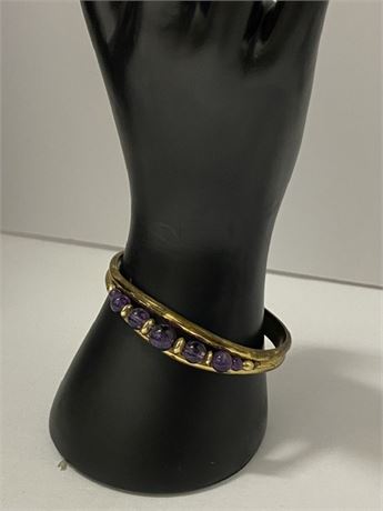 Gold with purple stone bracelet