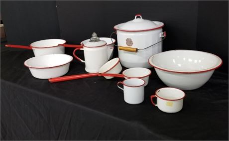 Vintage White Enamel