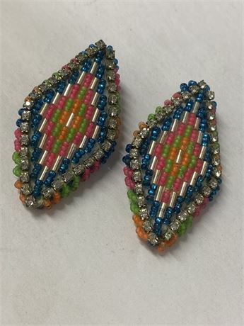 Hand Beaded Native Earrings