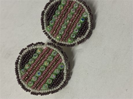 Hand Beaded Native Earrings