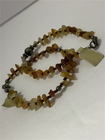 To autumn colored stone bracelets