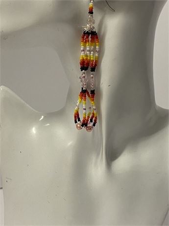 Hand Beaded Native Earrings