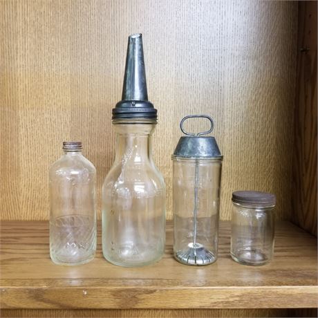 Vintage Glass Jars w/ Lids