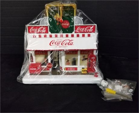 NIB Coca-Cola Soda Fountain Clock