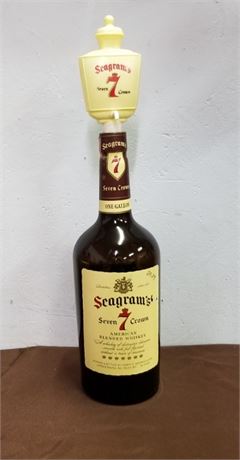 25"⬆️ - 1 Gallon Seagram 7 Whiskey Bottle w/ Pump