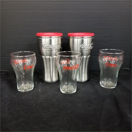 Collectible Coca-Cola Stainless Coffee Mugs/Glasses