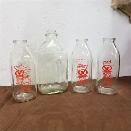 Vintage Milk Containers - Jersey Brand