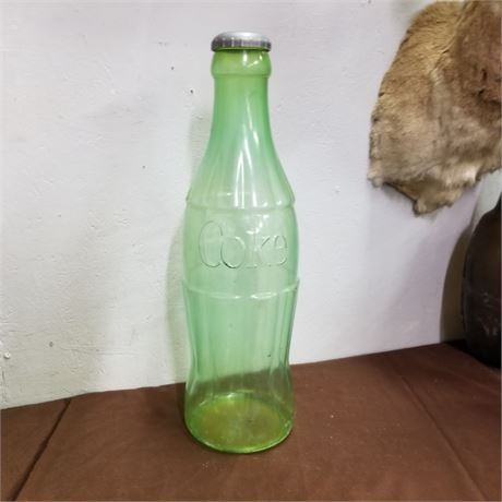 Large Plastic Coca-Cola Bottle Coin Bank - 24"⬆️