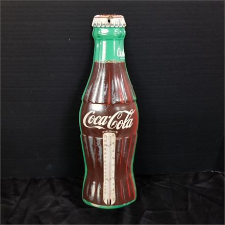 Vintage Curved Metal Coca-Cola Thermometer 🌡️ 5x16