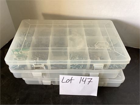 3 Plastic Organizers w/ accessories