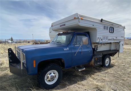 1978 3/4 TON CHEVY FLATBED PICKUP ONLY. Camper Sold Separate in Lot #13